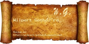 Wilpert Gothárd névjegykártya